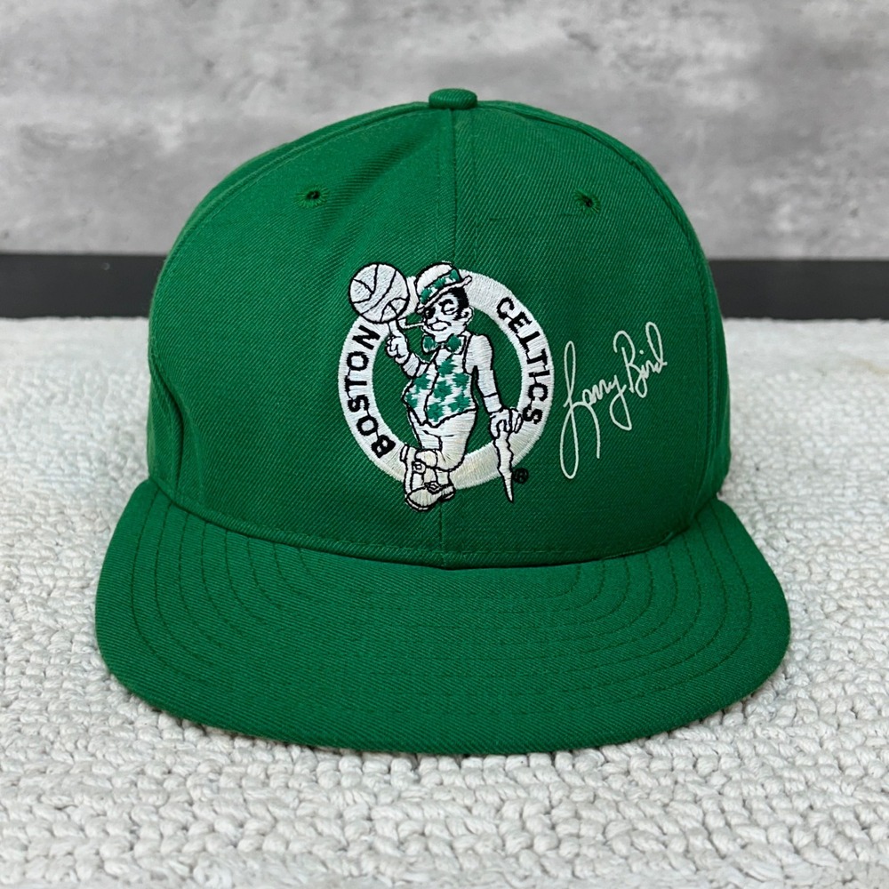Vintage Boston Celtics Larry Bird Snapback Hat OSFA Embroidered AJD Basketball